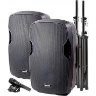 Gemini},description:The PA-SYS15 dual speaker PA package gives you everything you need to have a complete PA system. The active and passive speaker duo deliver incredible power and