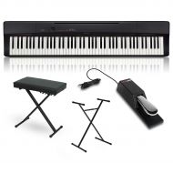 Casio Privia PX-160BK Digital Piano with Stand, Sustain Pedal and Deluxe Keyboard Bench