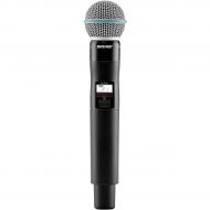 Shure},description:With an interchangeable BETA58A microphone cartridge, the QLXD2BETA58A Handheld Wireless Microphone Transmitter is ideal for wireless vocals in presentation spa
