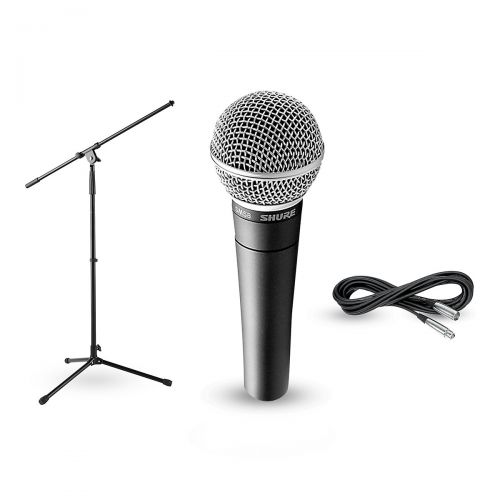  Shure},description:The Shure SM58 mic is legendary for its uncanny ability to withstand abuse that would destroy any other microphone. The Shure SM58 has not only helped to define