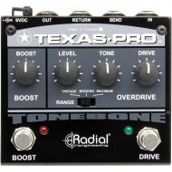 Radial Engineering},description:The Texas-Pro is a compact but extremely powerful dual-function pedal, providing a versatile overdrive circuit as well as a high output signal boost