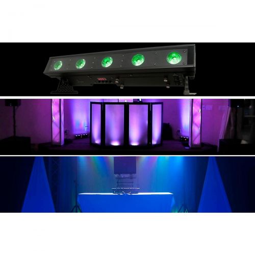  American DJ},description:The ADJ WiFLY Par QA5 is a rechargeable lithium battery powered compact Wash Fixture with ADJs WiFLY Transceiver with wireless DMX built-in. It offers the