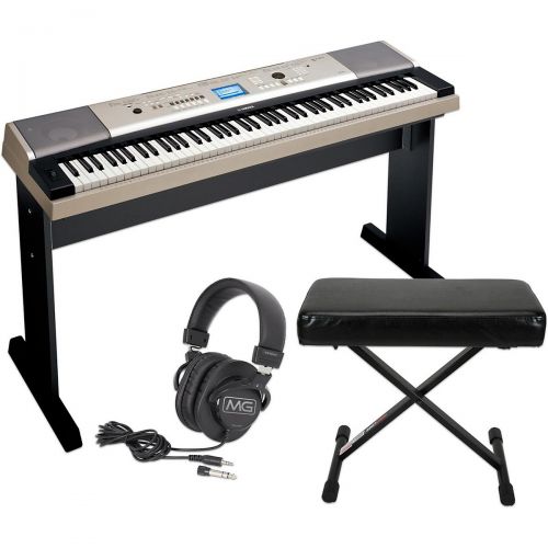 야마하 Yamaha YPG535 88Key Portable Grand Piano Keyboard with Bench and Headphones