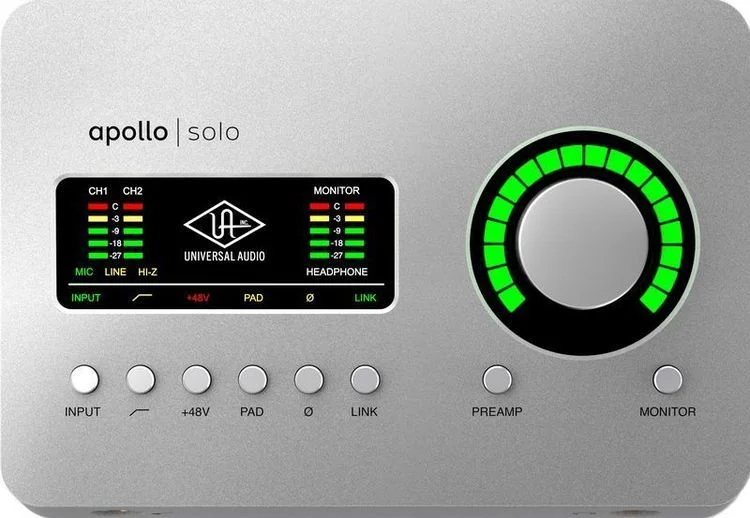  Universal Audio Apollo Solo Heritage Edition Thunderbolt 3 Audio Interface with UAD DSP