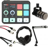 Rode Streamer X Audio Interface and Video Capture Card with PodMic Dynamic Broadcast Microphone and Headphones Bundle