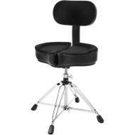 Ahead Spinal-G 4-leg Drum Throne with Saddle Seat and Backrest - Black
