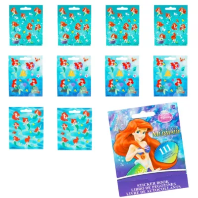 PartyCity Ariel Sticker Book 9 Sheets - The Little Mermaid
