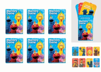  PartyCity Sesame Street Memory Match Games 6ct