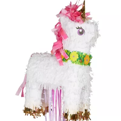 PartyCity Pull String Sparkling Unicorn Pinata