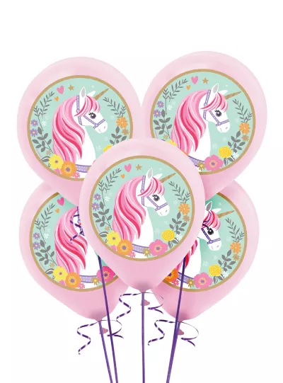  PartyCity Magical Unicorn Balloons 5ct