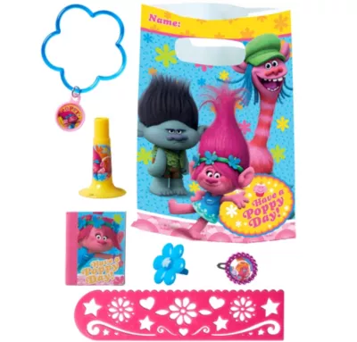 PartyCity Trolls Basic Favor Kit for 8 Guests