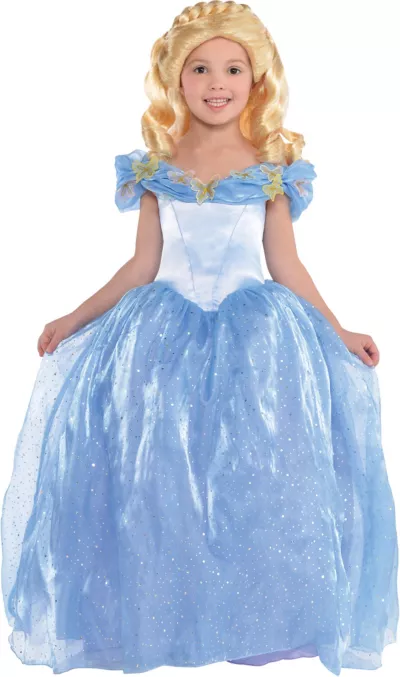 PartyCity Girls Cinderella Costume - Disney Cinderella Movie
