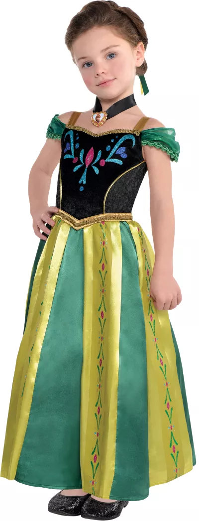 PartyCity Girls Anna Coronation Costume - Frozen