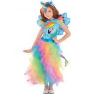 PartyCity Girls Rainbow Dash Dress Costume - My Little Pony