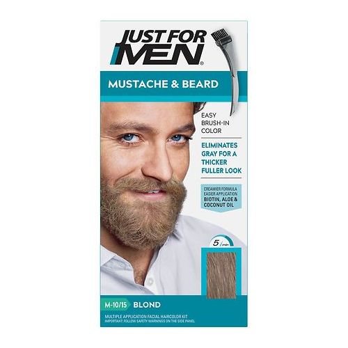 월그린 Walgreens Just For Men Brush-In Color Gel For Mustache & Beard,M-1015 Blond