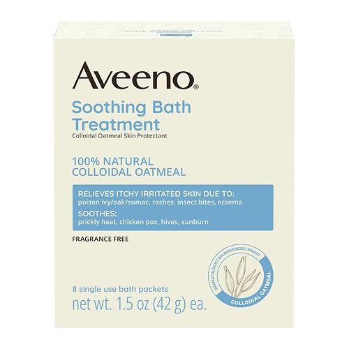 월그린 Walgreens Aveeno Active Naturals Soothing Bath Treatment Single Use Packets