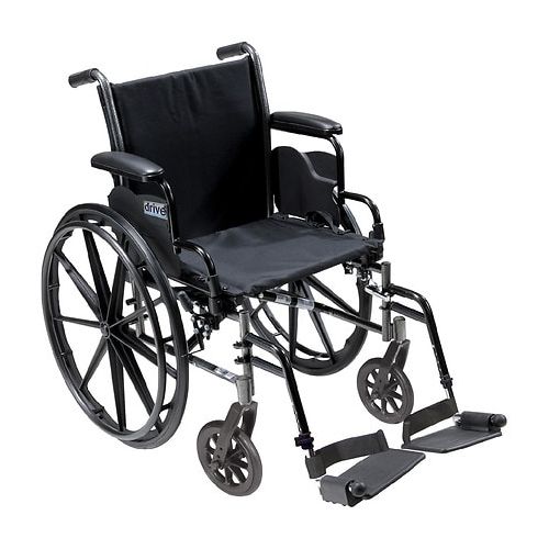 월그린 Walgreens Drive Medical Cruiser III Lightweight Wheelchair w Flip Back Removable Desk Arms and Foot Rest 18 Inch
