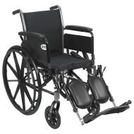 Walgreens Drive Medical Cruiser III Lightweight Wheelchair w Flip Back Removable Full Arms and Leg Rest 16 Inch