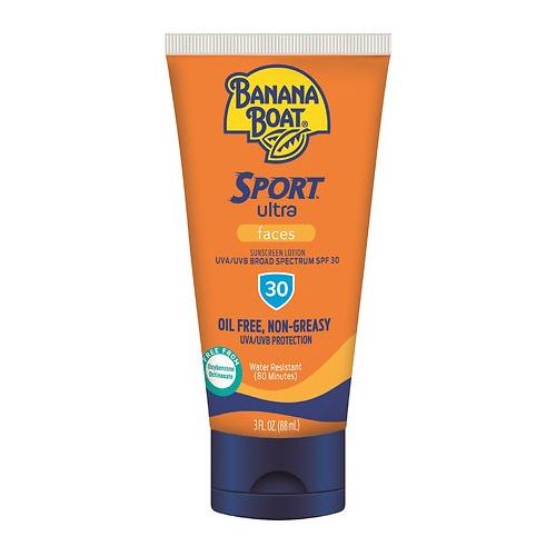 월그린 Walgreens Banana Boat Sport Performance Broad Spectrum Faces Sunscreen Lotion, SPF 30