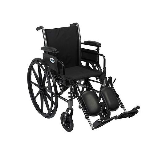 월그린 Walgreens Drive Medical Cruiser III Lightweight Wheelchair, FlipBack Removable Adj Desk Arms & Leg Rest 20 Seat Black
