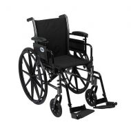 Walgreens Drive Medical Cruiser III Lightweight Wheelchair w FlipBack Removable Adj Desk Arms & FootRest 20 Seat Black