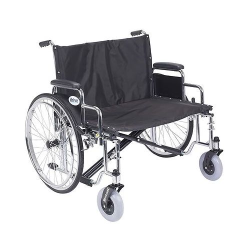 월그린 Walgreens Drive Medical Sentra EC Heavy Duty Extra Wide Wheelchair with Detachable Desk Arms 30 Seat Black