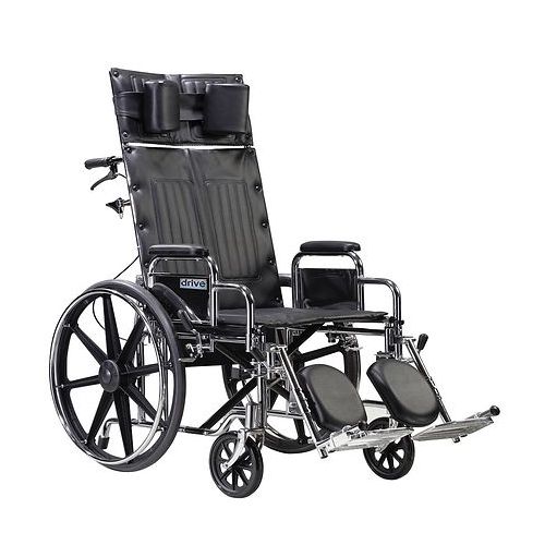 월그린 Walgreens Drive Medical Sentra Reclining Wheelchair with Detachable Desk Arms 22 Seat Chrome
