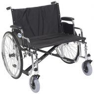 Walgreens Drive Medical Sentra EC Heavy Duty Extra Wide Wheelchair with Detachable Desk Arms 28 inch
