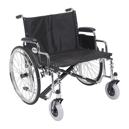 월그린 Walgreens Drive Medical Sentra EC Heavy Duty Extra Wide Wheelchair with Detachable Desk Arms 26 inch