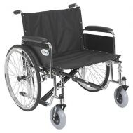 Walgreens Drive Medical Sentra EC Heavy Duty Extra Wide Wheelchair with Detachable Full Arms 26 inch