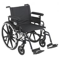 Walgreens Drive Medical Viper Plus GT Wheelchair w Flip Back Removable Adjustable Full Arm and Foot Rest 22 Inch Black