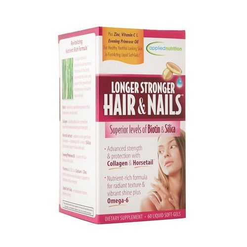 월그린 Walgreens Applied Nutrition Longer Stronger Hair & Nails Dietary Supplement Soft-Gels