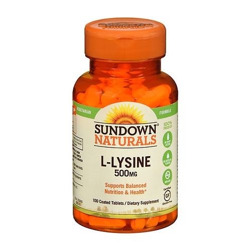 월그린 Walgreens Sundown Naturals L-Lysine 500 mg Dietary Supplement Tablets