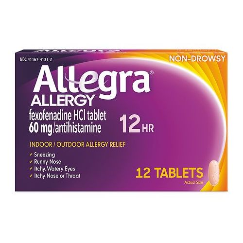 월그린 Walgreens Allegra 12 Hour Allergy Relief 60mg Tablets