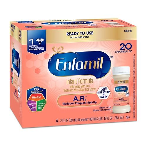 월그린 Walgreens Enfamil A.R. Infant Formula for Spit-Up, 20 Caloriefl oz Nursettes, 0-3 months