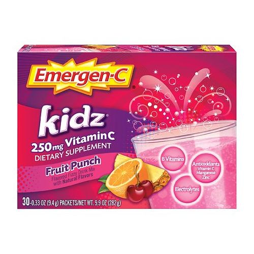 월그린 Walgreens Emergen-C Kidz 250 mg Vitamin C Fizzy Drink Mix Fruit Punch