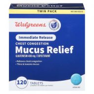 Walgreens Mucus Relief Chest Congestion Immediate-Release Tablets