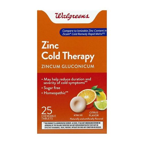 월그린 Walgreens Zinc Cold Therapy Quick Dissolving Tablets Citrus