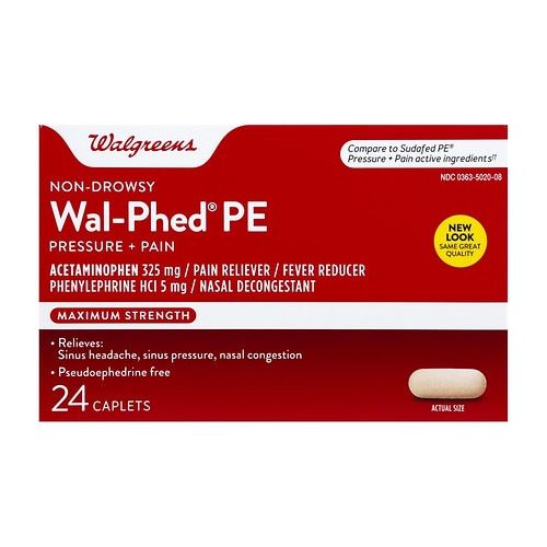 월그린 Walgreens Wal-Phed PE Sinus Headache Caplets