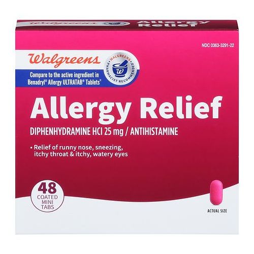 월그린 Walgreens Wal-Dryl Allergy Relief, Coated Mini Tabs