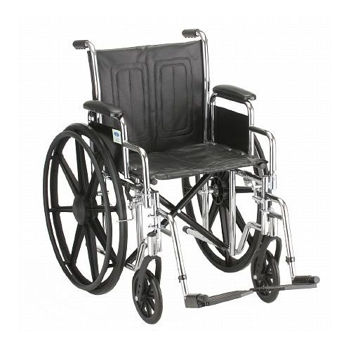 월그린 Walgreens Nova Steel Wheelchair with Detachable Arms 5185S 18 inch Black Vinyl