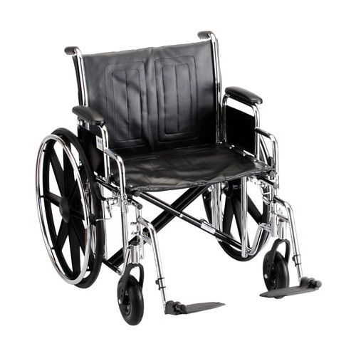 월그린 Walgreens Nova Wheelchair Detachable Desk Arms, Swing Away Footrests 22 inch