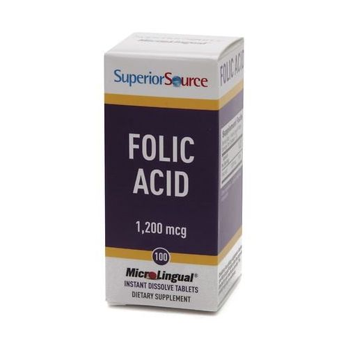 월그린 Walgreens Superior Source Folic Acid 1200mcg Extra Strength, Dissolve Tablets