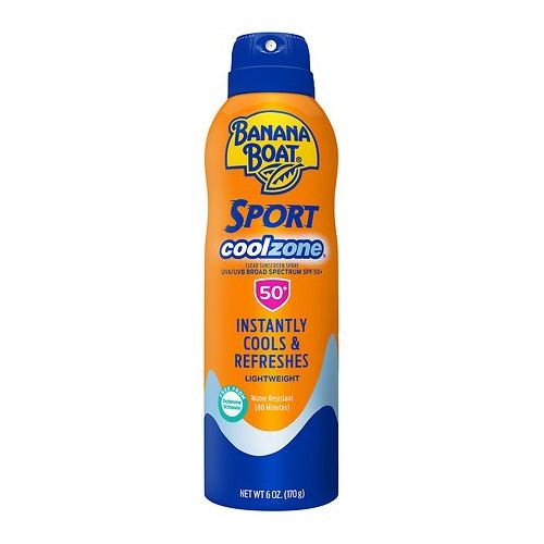 월그린 Walgreens Banana Boat Sport Performance UltraMist CoolZone Continuous Spray Sunscreen, SPF 50+ Refreshing, Clean Scent