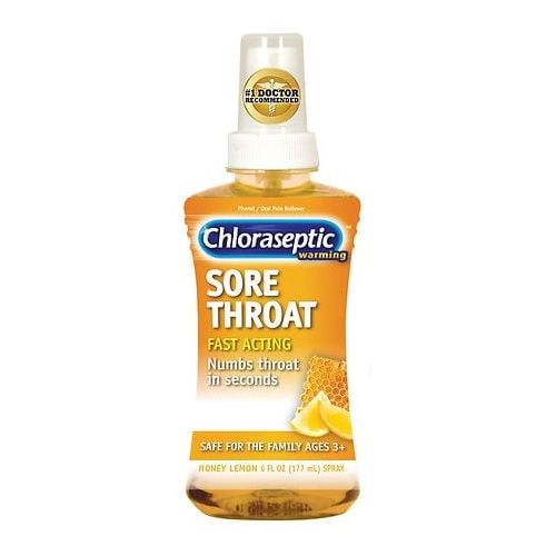 월그린 Walgreens Chloraseptic Warming Sore Throat Spray, Sugar Free Honey Lemon