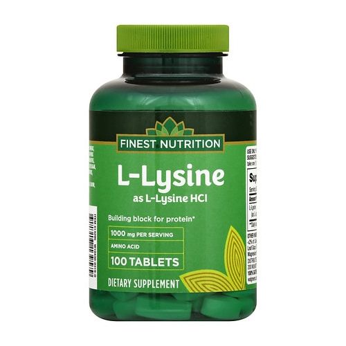 월그린 Walgreens Finest Nutrition L-Lysine 1000 mg Dietary Supplement Tablets