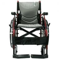 Walgreens Karman 18 inch Aluminum Wheelchair with Swing Away Footrests, 25 lbs. Red