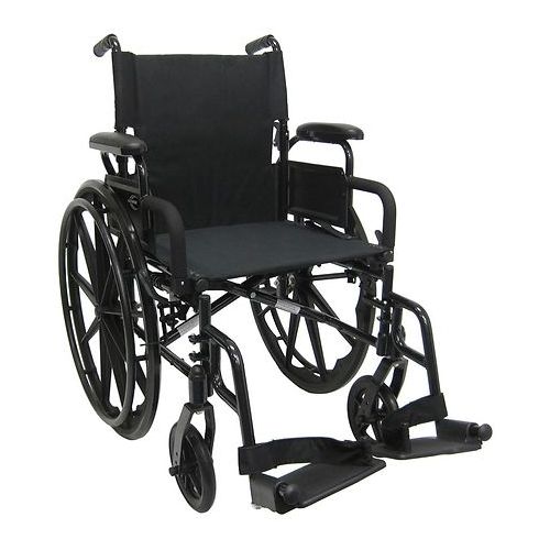 월그린 Walgreens Karman Ultra Lightweight 18 inch Aluminum Wheelchair, 29 lbs. Black