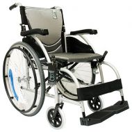 Walgreens Karman 16 inch Aluminum Wheelchair with Fixed Armrests and Footrests, 27lbs Silver