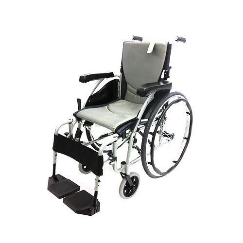 월그린 Walgreens Karman 16 inch Aluminum Wheelchair with Flip-Back Armrests, 29lbs Silver